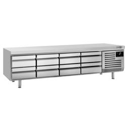 Rashladni pult (Low‑boy) - -2 do +8 °C - 2400 mm - 435 l - 8 ladica - 8x GN 1/1 - Za HR