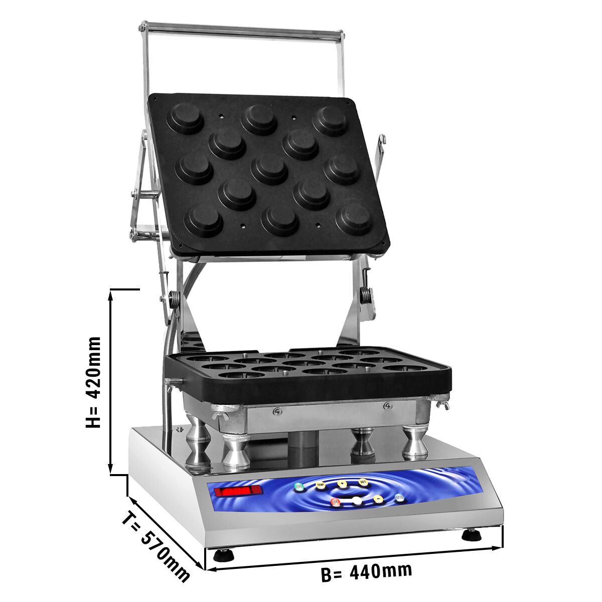 Machine à tartelettes professionnelle - 3,2kW - sans moules - 450x570x420mm - 220V