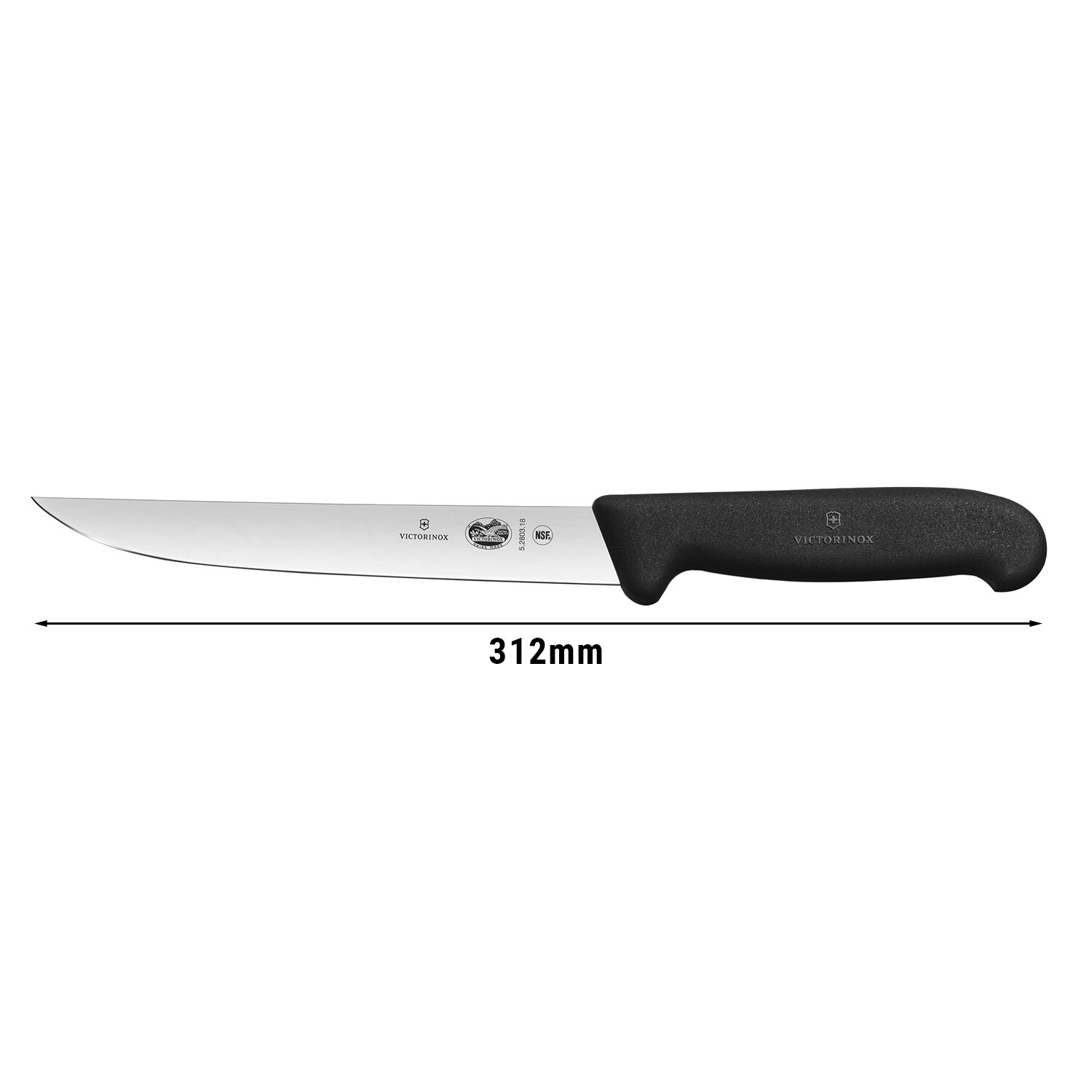 VICTORINOX | FIBROX - Couteau à trancher - étroit - Lame: 180mm