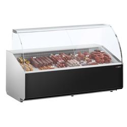 Koeltoonbank - 2506x979mm - 512 liter - front zwart - rechte ruit