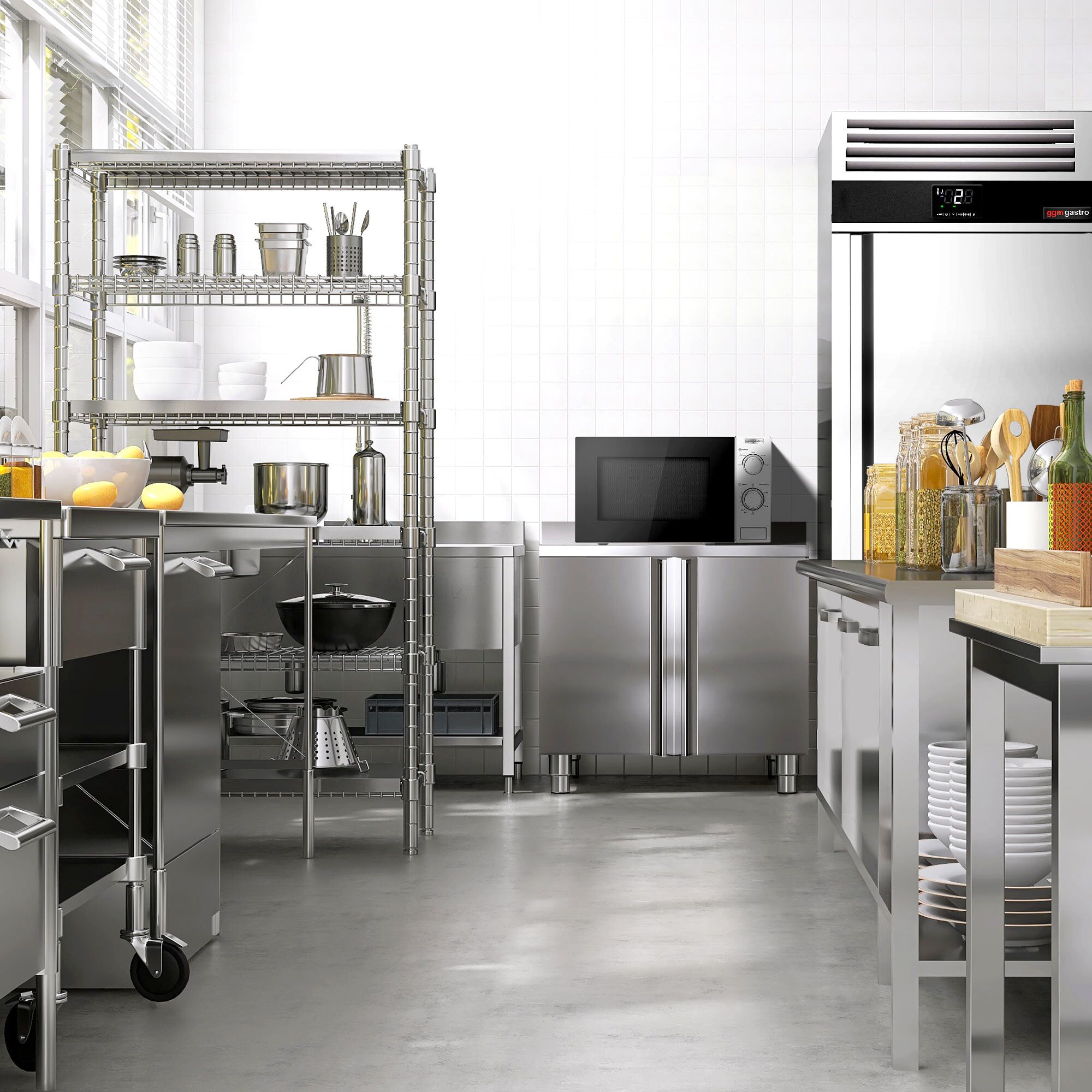 Micro-ondes avec grill – 20 litres – 1 kW – Numérique