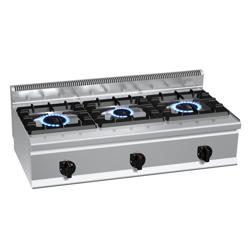 Cocina a gas - 31kW - 3 fuegos