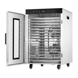 Food Dehydrator - with 16 Shelves - Stainless Steel - Digital Timer - 1.5kW