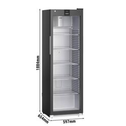 LIEBHERR | Koelkast PERFORMANCE - 400 liter - Kunststof interieur - 1 glazen deur - Zwart