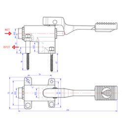 Commercial Foot Pedal Mixer Tap Valve PREMIUM – Hot & Cold - 2× 1/2in BSP - Chrome - Made in Italy