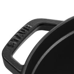 STAUB | Cocotte Round Enamelled Cast Iron Casserole Dish – Ø 220 mm – Black