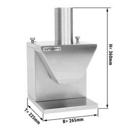 Maşină de tăiat cârnaţi curry 0,26 x 0,22 m/ 2 lame
