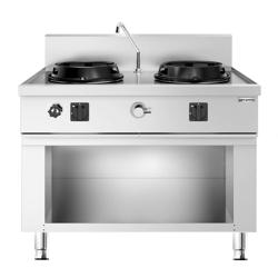 Gazlı Wok Ocak - 30 kW - 2 Gözlü - 1 mini su kolonu dahil