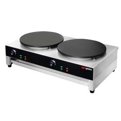 Saladette - 1210x700mm - 4 lades - voor 9x GN 1/6 - incl. crêpesapparaat met 2 borden