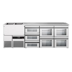 Barkoelkast PREMIUM - 2500x700mm - 7 laden