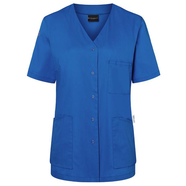 KARLOWSKY | Ladies' Tunic Essential – Royal Blue - Size 34 - Short-Sleeve - V-Neck - 95°C Washable