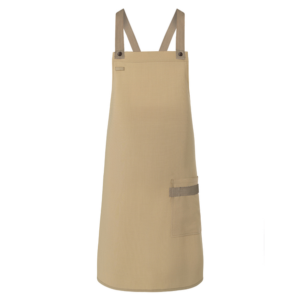 Karlowsky - delantal con pechera look urbano - gris guijarro