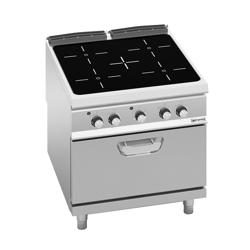 Keramische kookplaat - PAOLO 900 - 800x900x940mm - 20,68 kW - 4 kookzones - incl. elektrische heteluchtoven - 4,68 kW