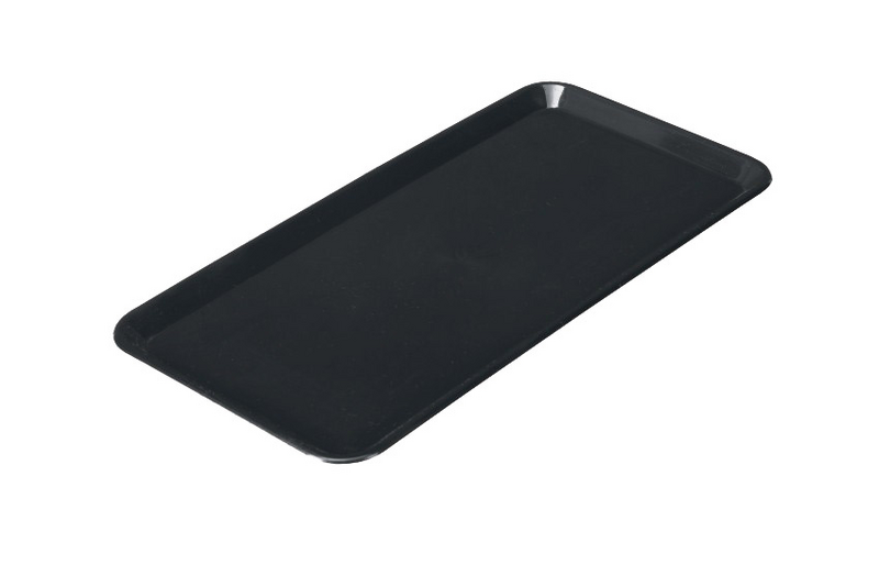 Prostokątna taca prezentacyjna - 400x200x15mm - Czarna	