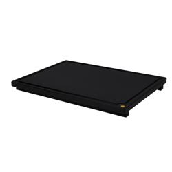 Schneidebrett mit Saftrille - 400x305mm - HACCP-Konform - Schwarz