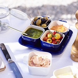 STAUB | CERAMIQUE - Tapasset - 5 stuks - Keramiek - Donkerblauw