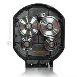 Automatski sokovnik za naranče - 550 W - s košara 25 kg, 45 naranči/min & Ø 60–80 mm, digitalno upravljanje, brojač plodova, perivi dijelovi - Nehrđajući čelik (Stolna) - Narančasta