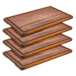 (6 stuks) Steak bord - Iroko hout - 350x250mm