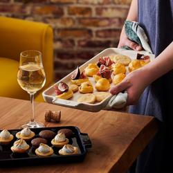 (3 pieces) PEUGEOT | APPOLIA Ceramic Platter – Slate Grey - 400 mm - Oven 250 °C & Dishwasher Safe