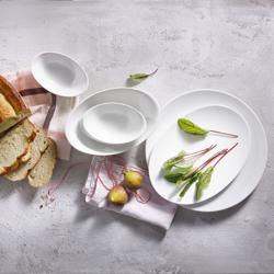 (6 kom) Zdjelica - WHITE DELIGHT - Porculan - 200 ml - ovalna - 160x105 mm - složive - Bijela