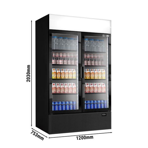 Meşrubat Buzdolabı - 1200 Litre  --çerçevesiz tasarım- 2 cam kapılı & reklam ekranlı