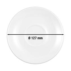 (6 pieces) SELTMANN WEIDEN | Round Espresso Saucer Meran Steak & More – Ø127 mm – High-Gloss Porcelain