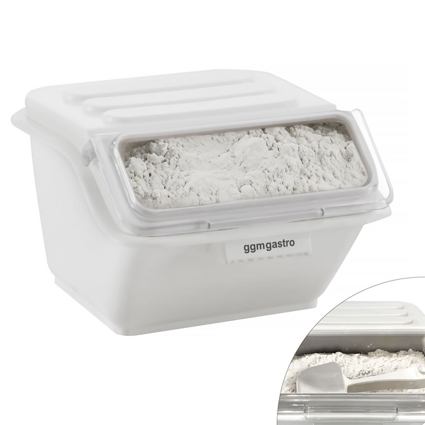 Malzeme kabı - 8 litre - polipropilen - beyaz