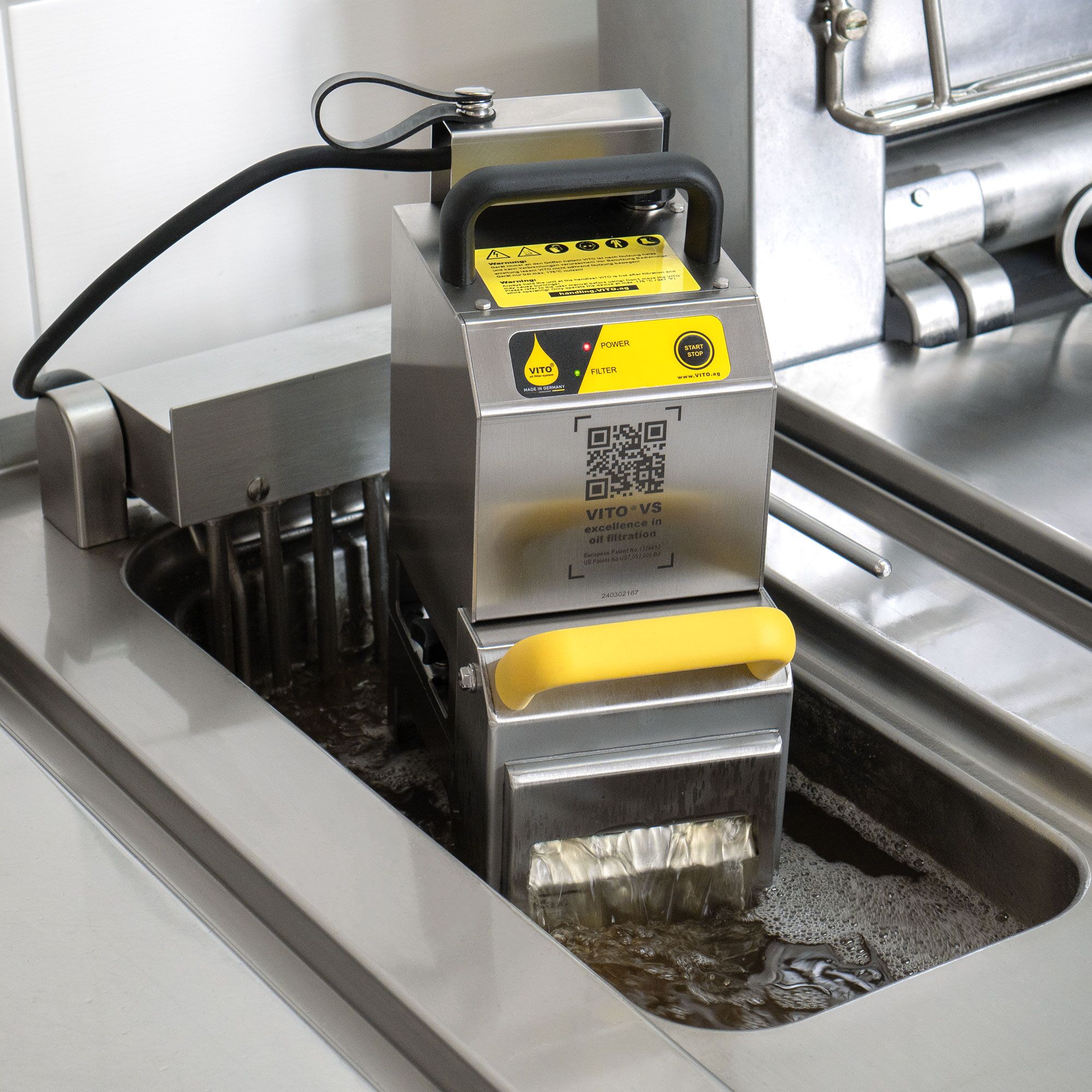 VITO | Filtre à huile de friture portable - 40 litres/minute - pour friteuses de 12 litres max.