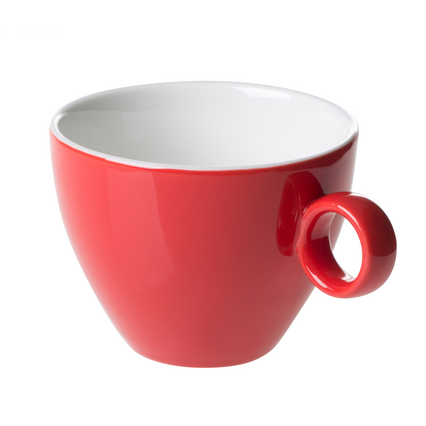 BART COLOUR CAFE - طبق الكابتشينو - 230 مل - أحمر (قطع x6)