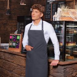 KARLOWSKY | Tenerife Bib Apron – Anthracite - Adjustable Neck - 2 Pockets - One Size