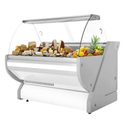 Koeltoonbank - 1500mm - met verlichting - Wit voorpaneel