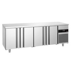 طاولة مبردة - 2330x700mm - 632 لتر - خلفي 4 باب - مع واجهة زجاجية