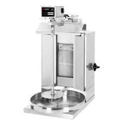 Macchina per Kebab Professionale a Gas  - 1 bruciatori - max 5kg - Da banco - incl. 2 sportelli a battente; vaschetta raccogli grassi