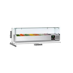 Βιτρίνα Ψύξης / Παρουσίασης PREMIUM - 1500x335 χλσ. - 7x GN 1/4