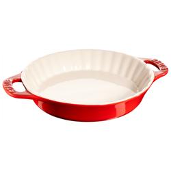 STAUB| Ceramic Cake Mold – Cherry Red - Ø 280 mm - Enamelled - Ergonomic Handles - Stackable