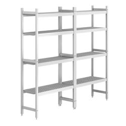 Aluminium rekkenset - Installatiediepte: 460mm - Draagvermogen: 600 kg