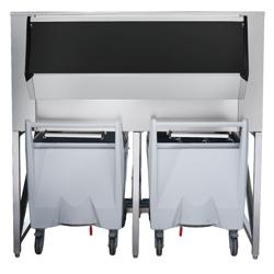 Ipari Jégkockakészítő - Nugget (szájjég) - 335 kg/24 óra - jégtároló edénnyel - jégtároló edénnyel és szállítókocsival