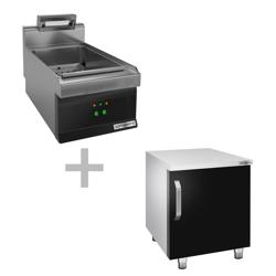 Electric Chip Scuttle - 1.17kW - 1x GN 1/1 - with base cupboard - 1 Door