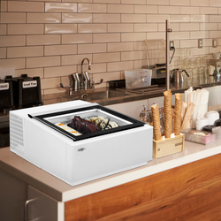 Vitrina de helados de mesa - 670 x 750 mm - Blanco