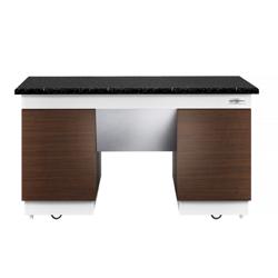 Neutraal element DUBLIN - 1600x800x900mm - granieten werkblad - 4‑deurs - met wielstel