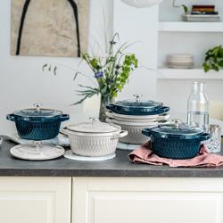 STAUB | LA COCOTTE - Cocotte - Ø 240mm - Öntöttvas - Fehér szarvasgomba