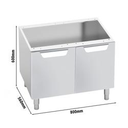Onderstel - 800x560x(H)600mm - met deur(en) | RVS | vrijstaand - passend voor LORENZO 700