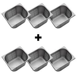 GN kantiner 1/2 - Perforerad - Djup 200 mm - Set om 6 st 