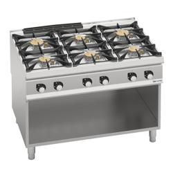 Commercial Gas Hob - with 6 Burners - 44 kW