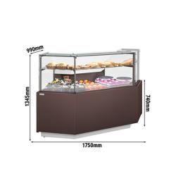 Vitrine refrigerada para bolos/pastelaria Série RIGA - 1365x990mm - 2 prateleiras - +4 a +8°C