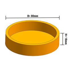 Platten für Tartelette-Maschine TMNP - Tartelette-Form: Rund - Ø 80mm - für 9 Tartelettes