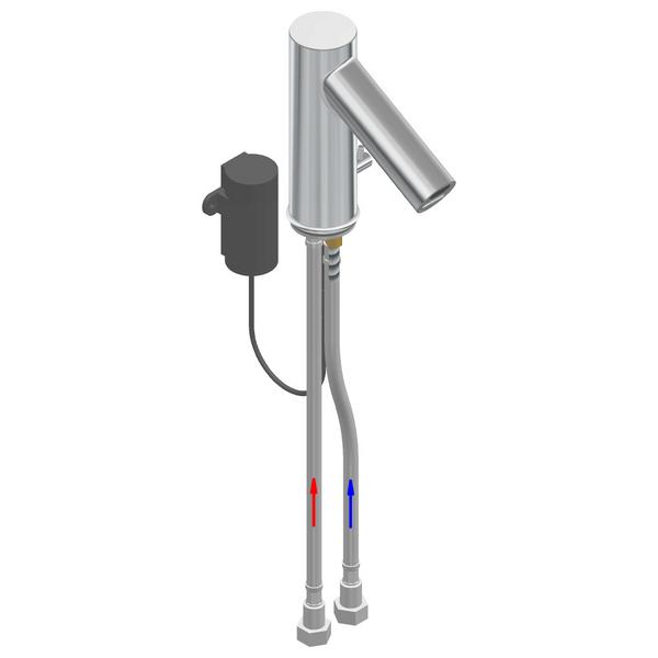 Enkelgats mengkraan PREMIUM - met 1-gats monobloc, tafelmodel, sensor, eengreeps, mengkraan (warm/koud), G1/2 - 168mm