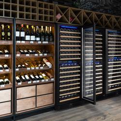 Weinkühlschrank Edelstahl ECO - 2 Klimazonen - 421 Liter - max. 160 Flaschen