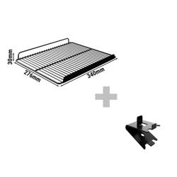 Trådhylla - 340x276x30 mm - svart - plastbelagd - inkl. 4 fästen - för GK175US - passar till GK175US