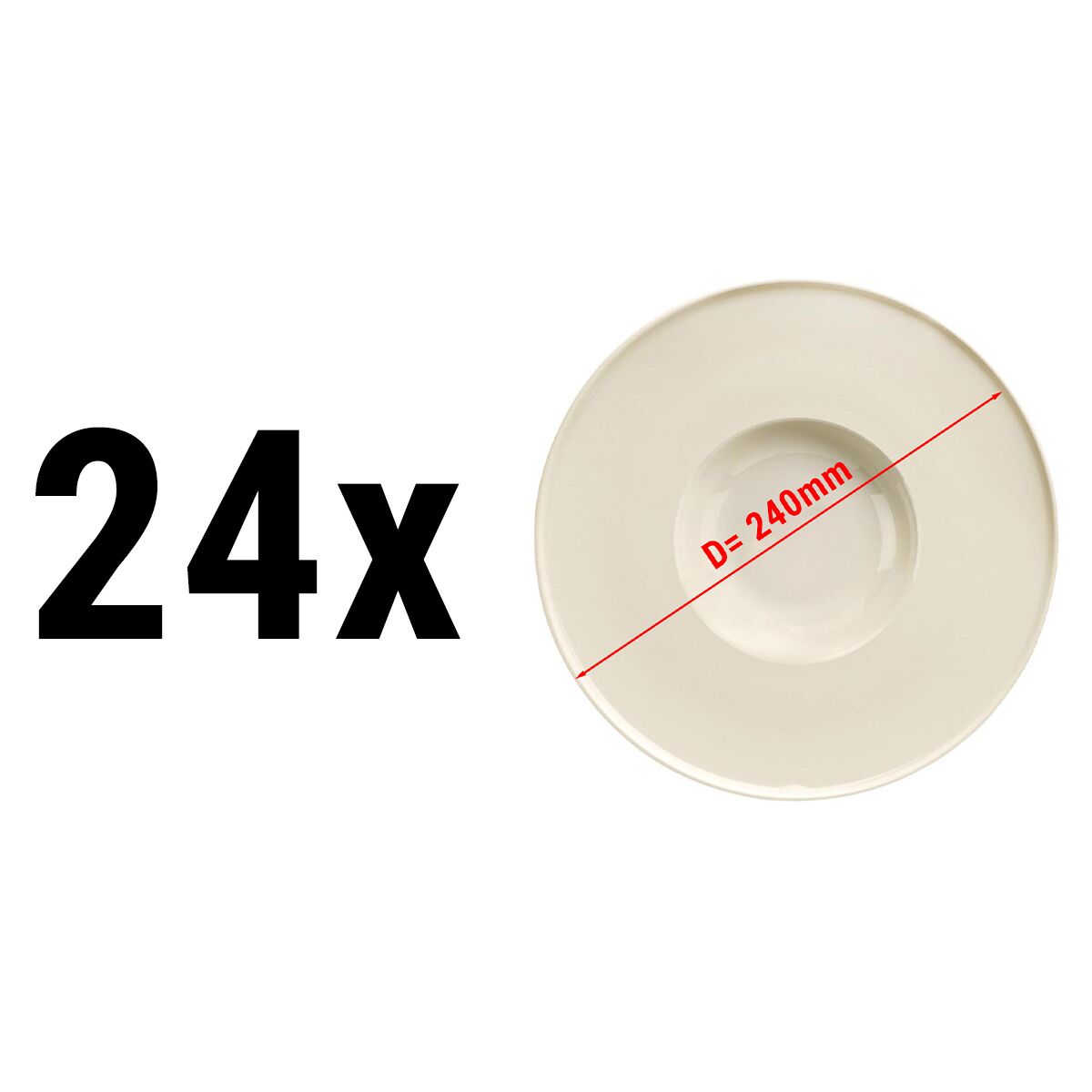 (24 peças) CHEF TASTE OF - Prato para massa - Ø 24 cm